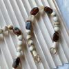 New Woman Bag Accessory Green Beige Acrylic Resin Beads Parts Luxury Handcrafted Wristband Women Replacement Bag Handle Chain