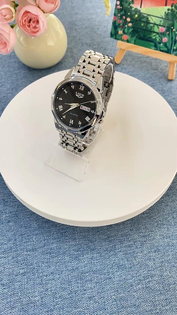 LIGE – montre à Quartz pour hommes, haut de gamme, Business, mode, acier inoxydable, étanche, Date, horloge, nouvelle collection 2023