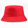 Hwcap Pure Cotton Solid Color Fisherman Hat With Embroidered Logo, Portable Bucket Hat For Sun Protection