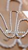 Hohe Qualität 925 Silber Farbe 4mm Frauen Männer Kette Männliche Twisted Seil Halskette Armbänder Mode Silber Schmuck Set