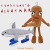 Shark Plush Toy With Pp Cotton Filling Short Plush Animal Stuffed Doll For Kids