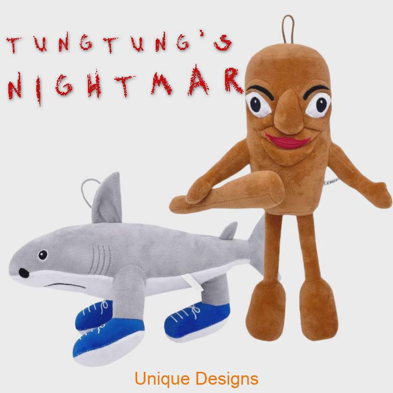 Shark Plush Toy With Pp Cotton Filling Short Plush Animal Stuffed Doll For Kids