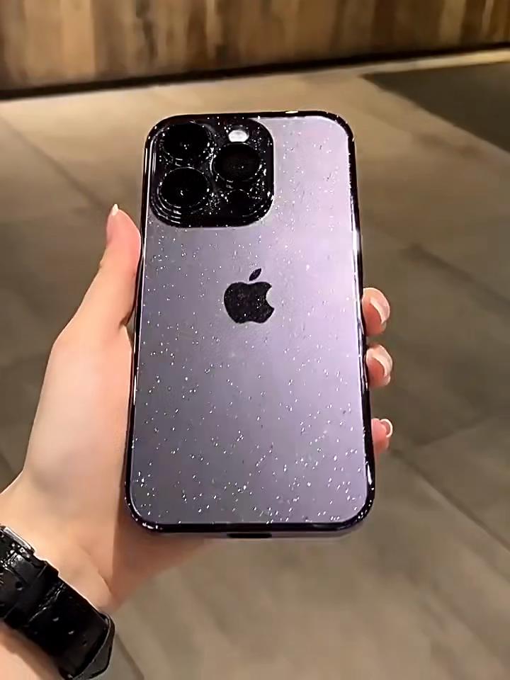 Luksusowe galwanizowane etui na telefon z brokatem do iPhone'a 11 12 13 14 15 16 Pro Max Plus Ultra przezroczyste etui z zderzakiem odporne na wstrząsy