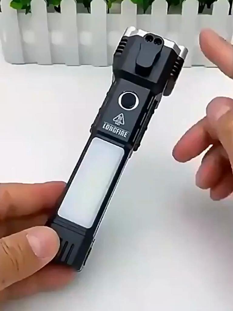 New 5W Multi-Function Flashlight LED Lights ABS Car Safety Hammer Flashlight USB Charger Outdoor Family Camping Searchlight
