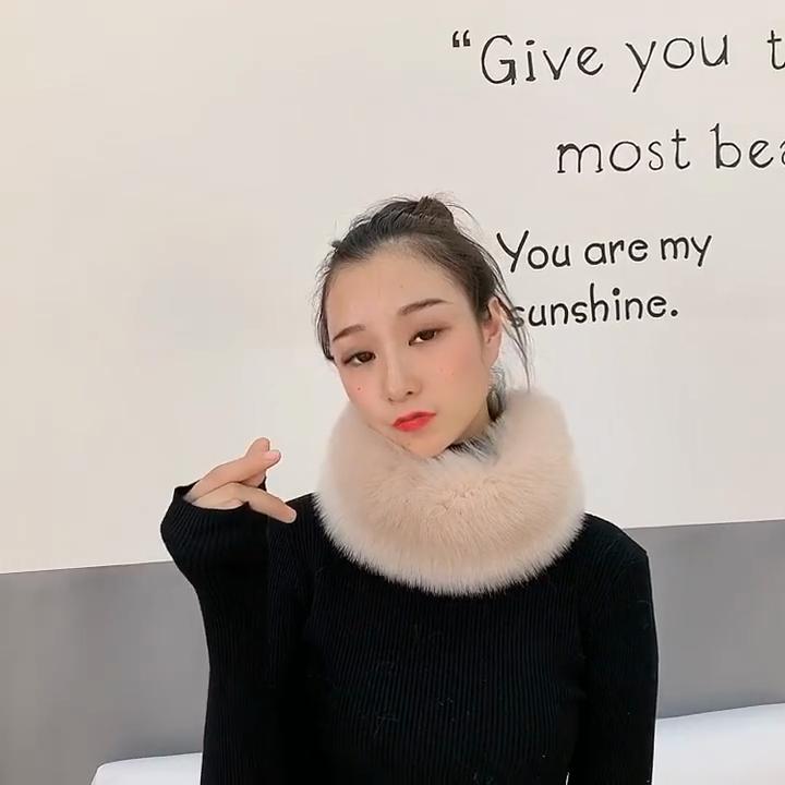 New Imitation Fox Hair Scarf Thickened Scarf To Keep Warm and Protect Neck Imitation Fur Fur Collar Winter Women's Scarf