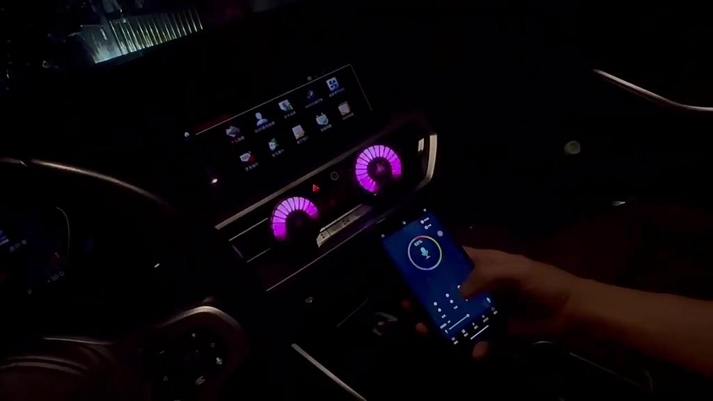 Música del coche Luz de ritmo Control de sonido y control de aplicaciones Lámpara LED RGB Ambientador USB Recargable Luces de ritmo activadas por voz Luz de atmósfera de recogida