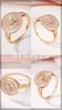 Kinel Ring mit quadratischem Zirkon, voll gepflastert, für Damen, Roségold, Braut, Hochzeitsschmuck