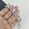 Dainty Pink Kunzite Gemstone Handmade 925 Sterling Silver Bracelet, Pink Kunzite Bracelet For Wife , Unisex Bracelet, Wadding Gift