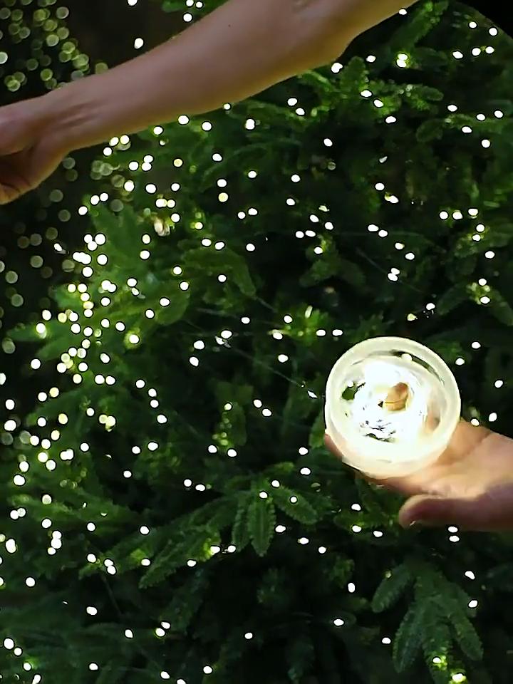10M/50M/200M LED-Lichterkette mit grünem Draht, Weihnachts-Lichterkette, Girlande mit Fernbedienung, für den Außenbereich, Weihnachtsbaum-Dekoration, Lichter für Neujahr, Party, Zuhause, Terrasse