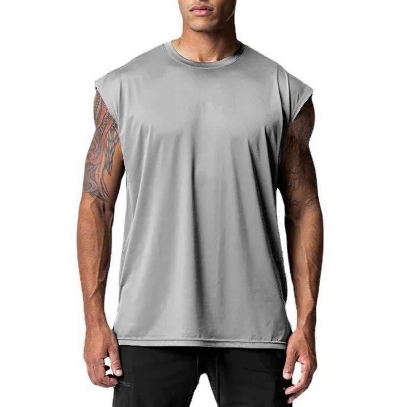 Muscleguys Herren-Weste, ärmelloses Muskelshirt, Workout-Tanktop, schnell trocknendes, enges Bodybuilding-Unterhemd