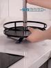 Rotation Condiment Rack Multifunctional Carbon Steel Flavour Storage Tray Round Seasonings Spice Organizer for Kitchen
