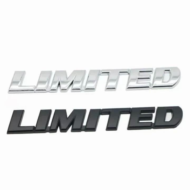 Chrome Black Limited Letters Rear Trunk Fender Emblem Badge Sticker Decals