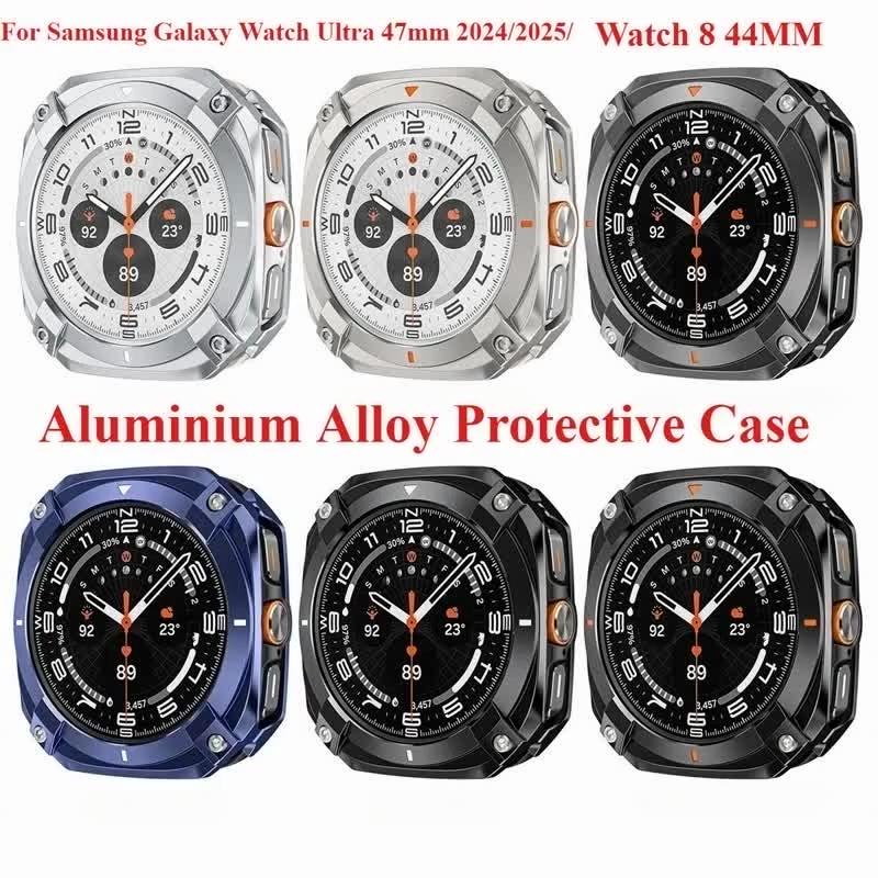 Aluminium Alloy Protective Case For Samsung Galaxy Watch Ultra 2024/2025 47mm Men Cover for SAMSUNG Galaxy Watch 8 44mm Screen Protector Accessories