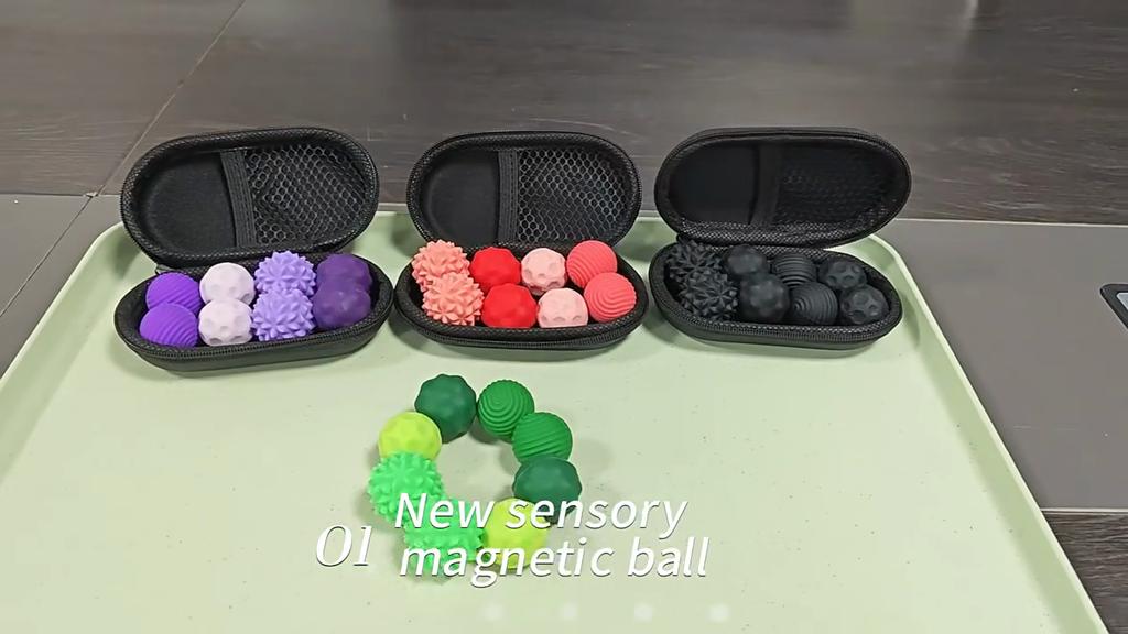 Jouet Fidget Magnétique, Jouets EDC Anti-Stress, Jouet Sensoriel Antistress pour Agitation Anxiété, Boules Magnétiques pour Adultes Enfants Autisme TDAH