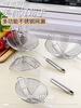 2/1PCS Stainless Steel Spider Web Shaped Filter Spoon, Pasta Filter Spoon, Long Handle - Fryer Filter - Used for Cooking and Frying