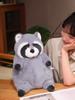 Peluche raton laveur, adorable oreiller en peluche, coussin de corps câlin en forme de raton laveur, jouets animaux moelleux, décoration de lit, poupée