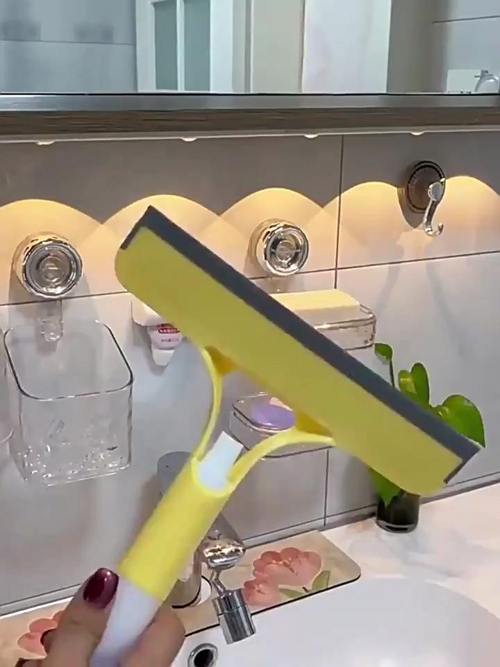 3 in 1 Fensterreiniger Abzieher Multifunktions Glas Spiegel Wischer mit Sprühflasche Mikrofaser Schrubber Haushalt Auto Reiniger Werkzeuge