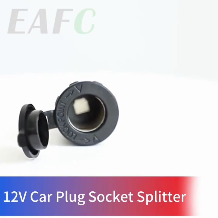 12V-24V Waterproof Car Lighter Socket with LED Indicator, IP66 Marine Motorcycle Power Outlet with Multiple Safety Protection