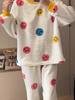 Herbst Winter Warmer Flanell Damen Pyjama Sets Verdicken Korallen Samt Langarm Niedliche Cartoon Nachtwäsche Damen Flanell Pyjama Set für Jugendliche Mädchen