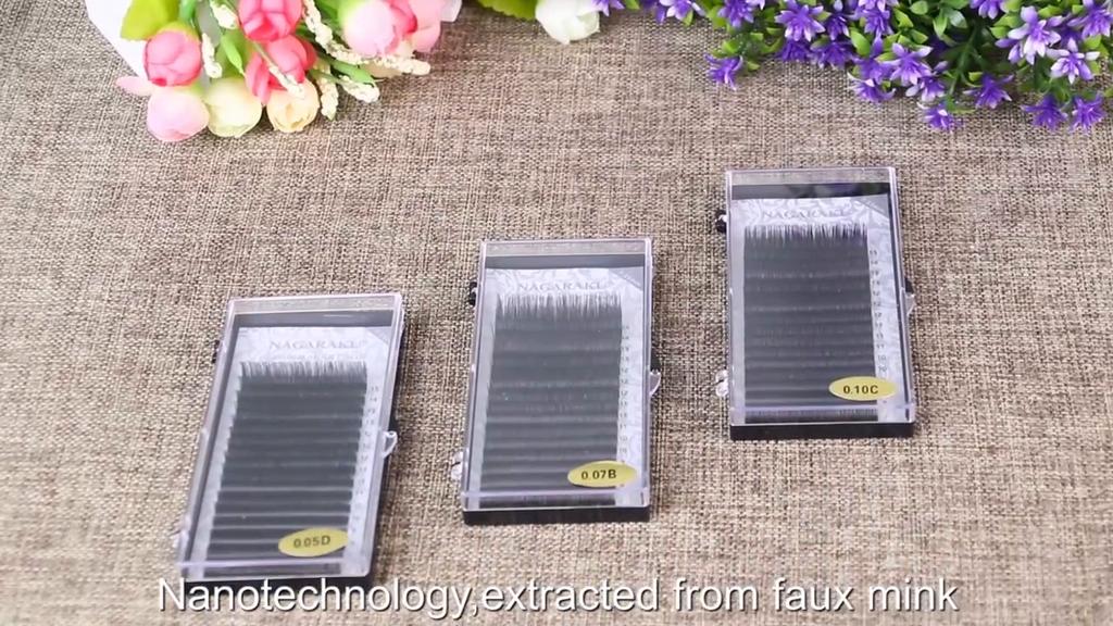 Mix Eyelash Extension NAGARAKU 6 Cases Lot Mix 7-15mm Individual Eyelashes 16 Lines Super Soft Natural