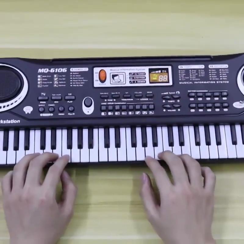 Newest Upgrade 61Keys Digital Music Electronic Keyboard Organ Piano Set W/Microphone Gift