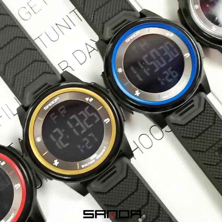 SANDA New Electronic Form Movement Luminous Fashion Trend Personality Male and Female Middle School Students
