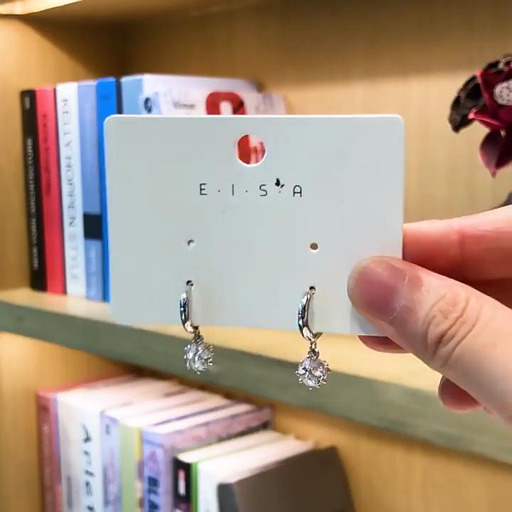 New Arrival Shiny Cz Zircon 925 Sterling Silver Ladies `Stud Earrings Jewelry Birthday Gift Wholesale Anti -Allergic Women