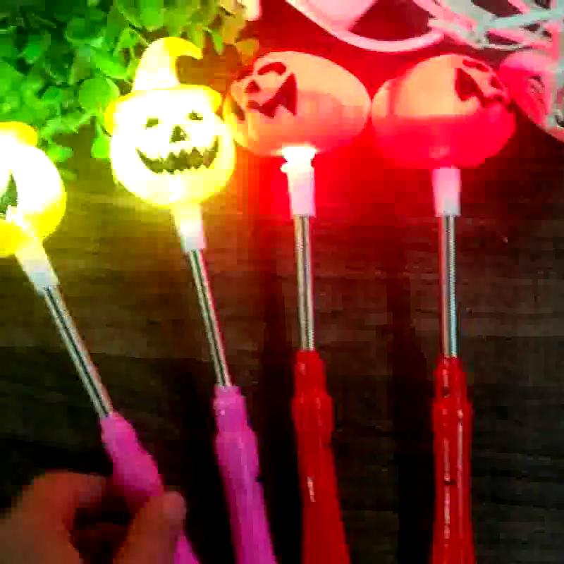Delightful Halloween Light-up Handheld Props For Kids Featuring Fun Witch And Ghost Designs