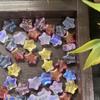 10 buc. Accesorii arhaistice multicolore cu stea de 8 mm, cu pandantiv din sticlă mată din folie de aur pentru realizarea de bijuterii, decorațiuni cu farmec DIY