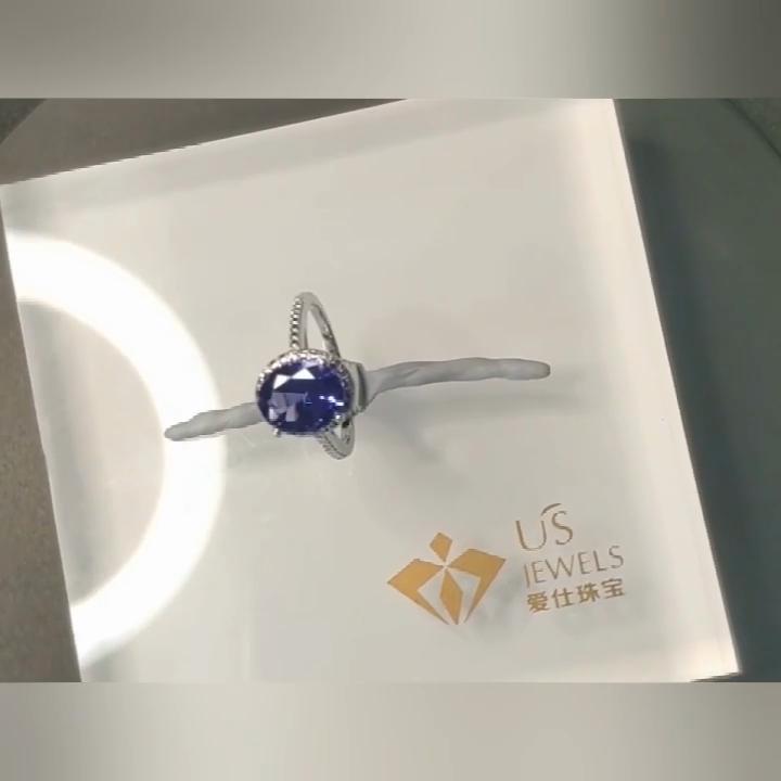 Anillos de tanzanita de plata de ley 925 de 8 x 10 mm, joyería fina para bodas, con forma ovalada de nanotanzanita.