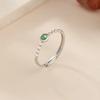 Natural jadeite sterling silver s925 ring Japanese exquisite fashion women's jewelry new Chinese daily jewelry gift