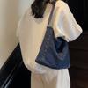 Vintage Denim Tote Bag Large Capacity Shoulder Bag Women's Chain Crossbody Bag