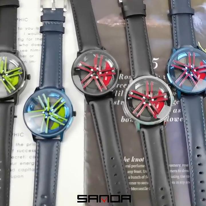 SANDA New Wheel Series Rotierende Uhr Herren Quarzuhr Mode Hohl Kreative Persönlichkeit Coole Herren- und Damenuhr