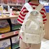 Cute Bear Print Backpack for Girls Teenagers Large Capacity School Bag Lightweight Student Rucksack