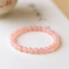 Pink Quartz Peach Blossom Bracelet Lucky Charm Beads for Women Girls Cute Ins Fairy Hand String