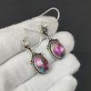 Orecchino con gemma di turchese Kingman Dahila Orecchino in argento sterling 925, Orecchini pendenti di gioielleria boho in argento, Regali per San Valentino Regali per lei