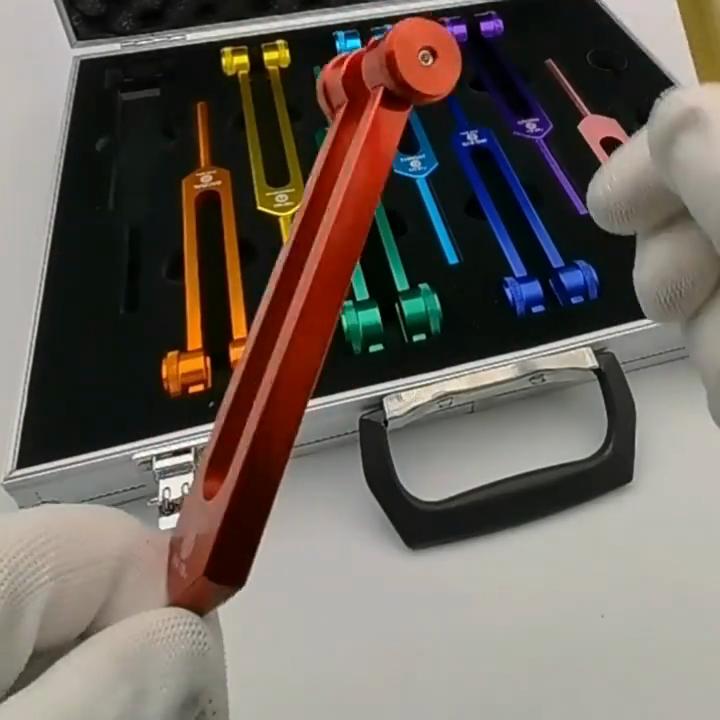 Aluminum Alloy Tuning Fork 128HZ 256HZ 512HZ 1024HZ 2048HZ 6 Sets Healing Tuning Forks Diapasons Therapy Musical Percussion Instruments