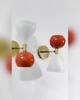 Mid Century Modern Brass Diabolo Wall Sconce - Italian Bedside Lamp