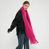 European and American Style Women's Autumn and Winter Scarf Thicken Warm Shawl Solid Color Tassel Pashmina
