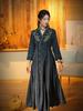 Johnature Vestido de algodón con bordado de estilo chino Vintage, vestido de una sola botonadura para mujer, vestido acampanado de manga larga con cuello en V de primavera