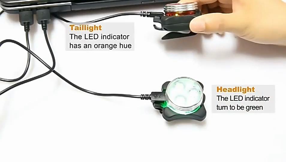 4 Modes Rechargeable USB Bicycle Headlight Tail Lamp