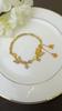 Bracciale Oro Sabbia da Donna, Smalto di Lusso Leggero, Design a Mezzo Bracciale con Farfalla Antica, Accessorio Regalo di Lunga Durata