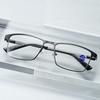 Men Square Metal Large Frame Reading Presbyopia Glasses Business Eyewear Diopters +1.25  To +6.0