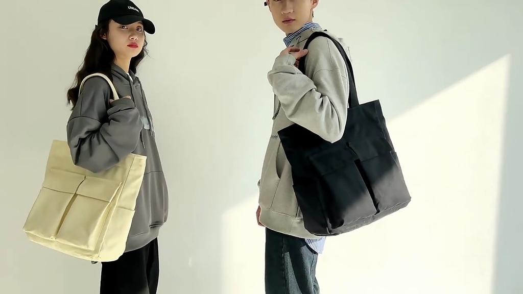 Canvas-Tasche, große Kapazität, Herren- und Damen-Umhängetasche, Studenten-Klasse, Hand-Einkaufstasche