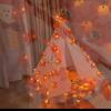 2/3/6M Decorazione Natalizia Foglie di Acero Artificiali Luci LED Stringa Lanterna Ghirlanda Casa Festa Fai da Te Deco Halloween Capodanno