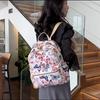 Zaino alla moda con farfalla e ciliegia dolce, in morbido tessuto di nylon, borsa a tracolla da donna, carina, versatile, per adolescenti, scuola, tempo libero, viaggio all'aperto