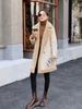 Lamb Suede Fur All-in-one Coat for Women Winter Mid-length Plus Velvet Thickened Fur Coat