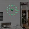 DIY Digitale Wohnzimmer Wanduhr Leuchtende 3D Rahmenlose Uhr Wandaufkleber Stumm Uhr für Schlafzimmer Büro Wanddekoration