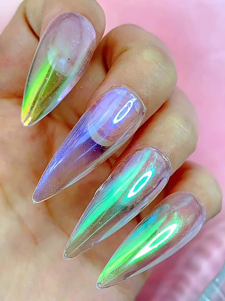1g Pearl Powder Nail Art Glitter Mirror Mermaid Effect Chrome Pigment UV Gel Polish Shimmer Dip Dust DIY Nails Decor
