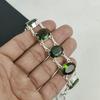 Increíble Pulsera de Plata de Ley 925 Hecha a Mano con Gema Peridoto, Pulsera de Peridoto Para Esposa, Pulsera Unisex, Regalo Para Hombres
